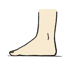 扁平足の足